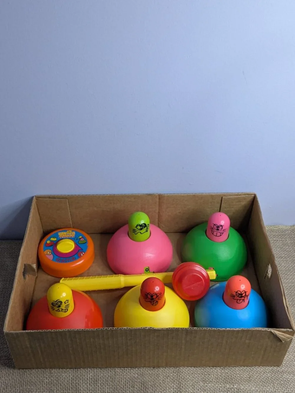 1986 Whack Attack Mattel Games Whack A Mole Family Game Toy 100% Complete Works